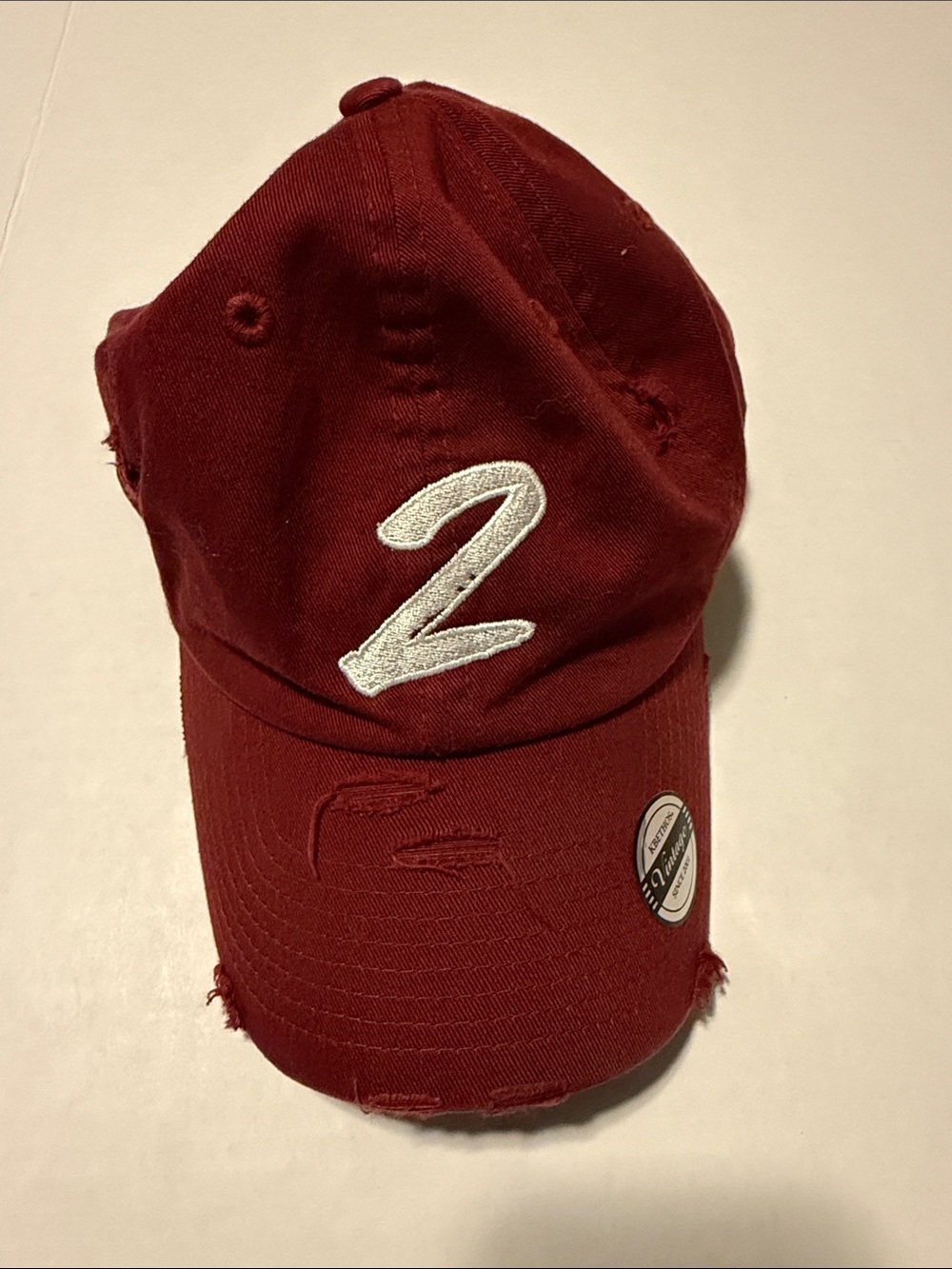 KBETHOS Maroon Baseball Cap with White '2' Embroidery